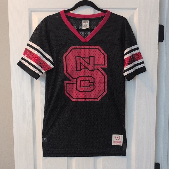 PINK Victoria's Secret Tops - PINK Victoria's Secret Black and Pink Kids Jersey